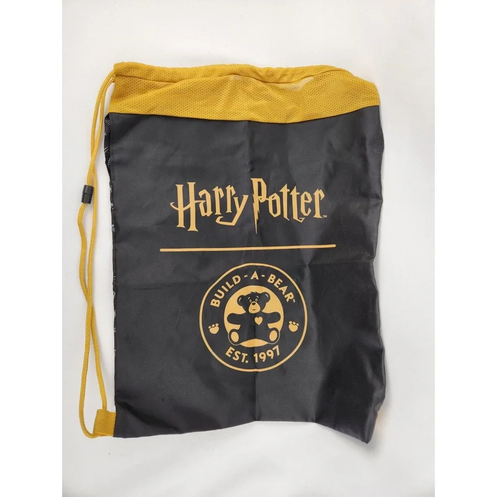 Build-a-Bear Workshop Harry‎ Potter Drawstring Bag Plush Backpack Yellow Black